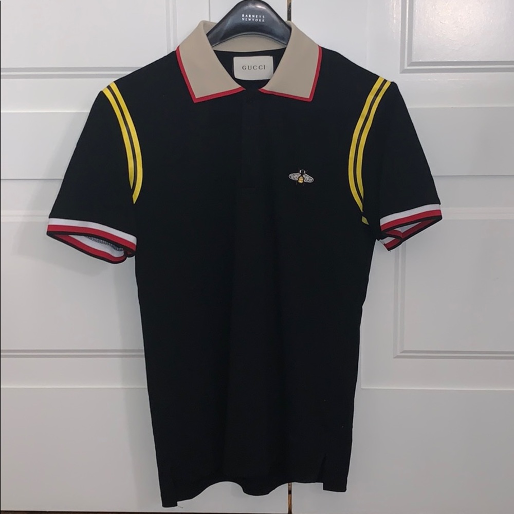 Gucci Polo with Bee Embroidered Detail
